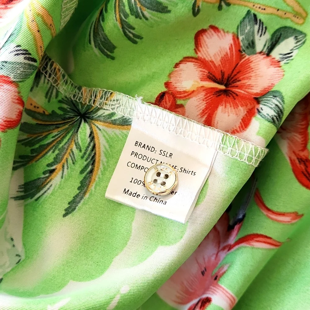 Tropical Green Flamingo Shirt - Picture 6 of 6